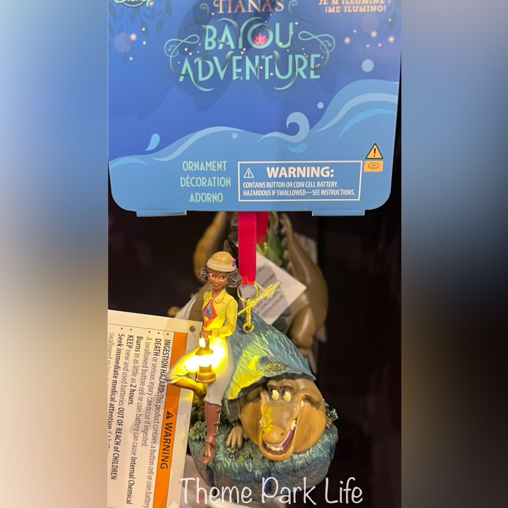 Disney Parks Tiana's Bayou Adventure Louis & Tiana Light Up Ornament NEW
